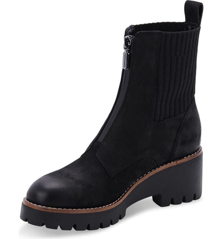 ladies flat boots black